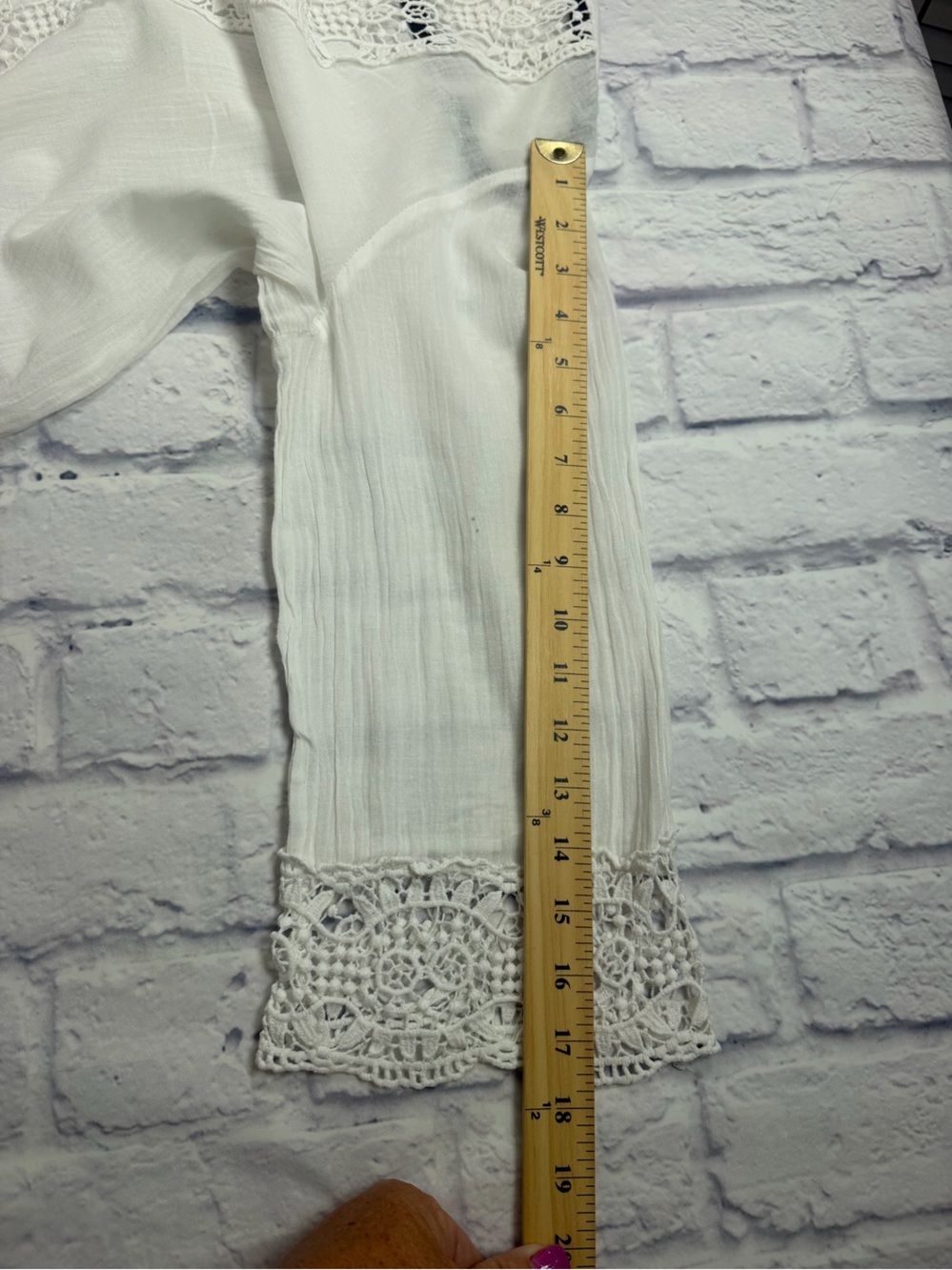 Sigrid Olsen White Sheer Women's Swim Coverup with Subtle Trim. Size XL. - Picture 5 of 10